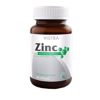 VISTRA Zinc 15 mg วิสทร้า ซิงค์ 15 มิลลิกรัม 45 Tablets 12638