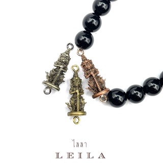 Leila Amulets ท้าวเวสสุวรรณ เวสสุวัณโณ องค์จิ๋ว (พร้อมกำไลหินฟรีตามรูป)