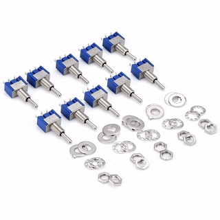 [IN Stock Store] 5/10/15/20pcs Mini Toggle Switches 3 Pin 3 Position Latching Switches Terminal On-Off-On Power Shaking Lever MTS-103