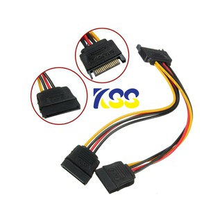 สายแปลง Power SATA to SATA Y CABLE 1 ออก 2 (15 Pin SATA)