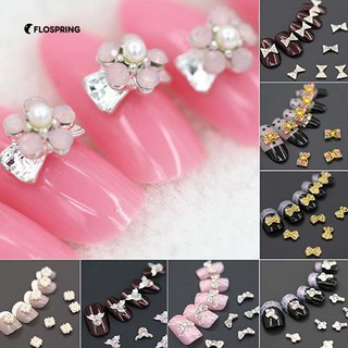 10Pcs 3D แม็กซ์แต่งเล็บ Glitters Rhinestone DIY เล็บสติกเกอร์ศิลปะเคล็ดลับ