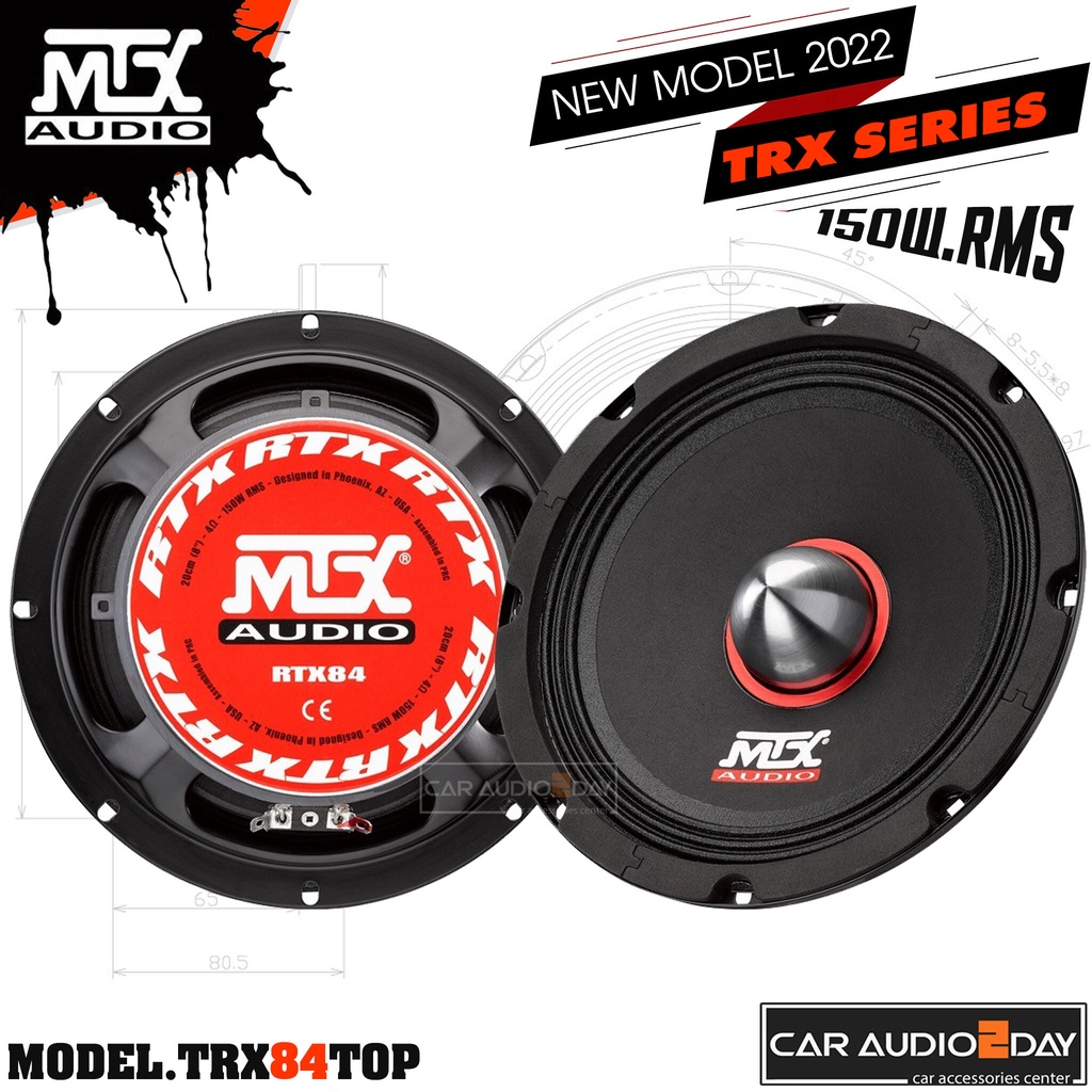 MTX RTX-84TOP ลำโพงกลางโดดเฟสปลั๊กขนาด 8" ลำโพงเสียงกลาง MTX Audio ลำโพงรถยนต์ NEW MODEL2022 คู่ละ35
