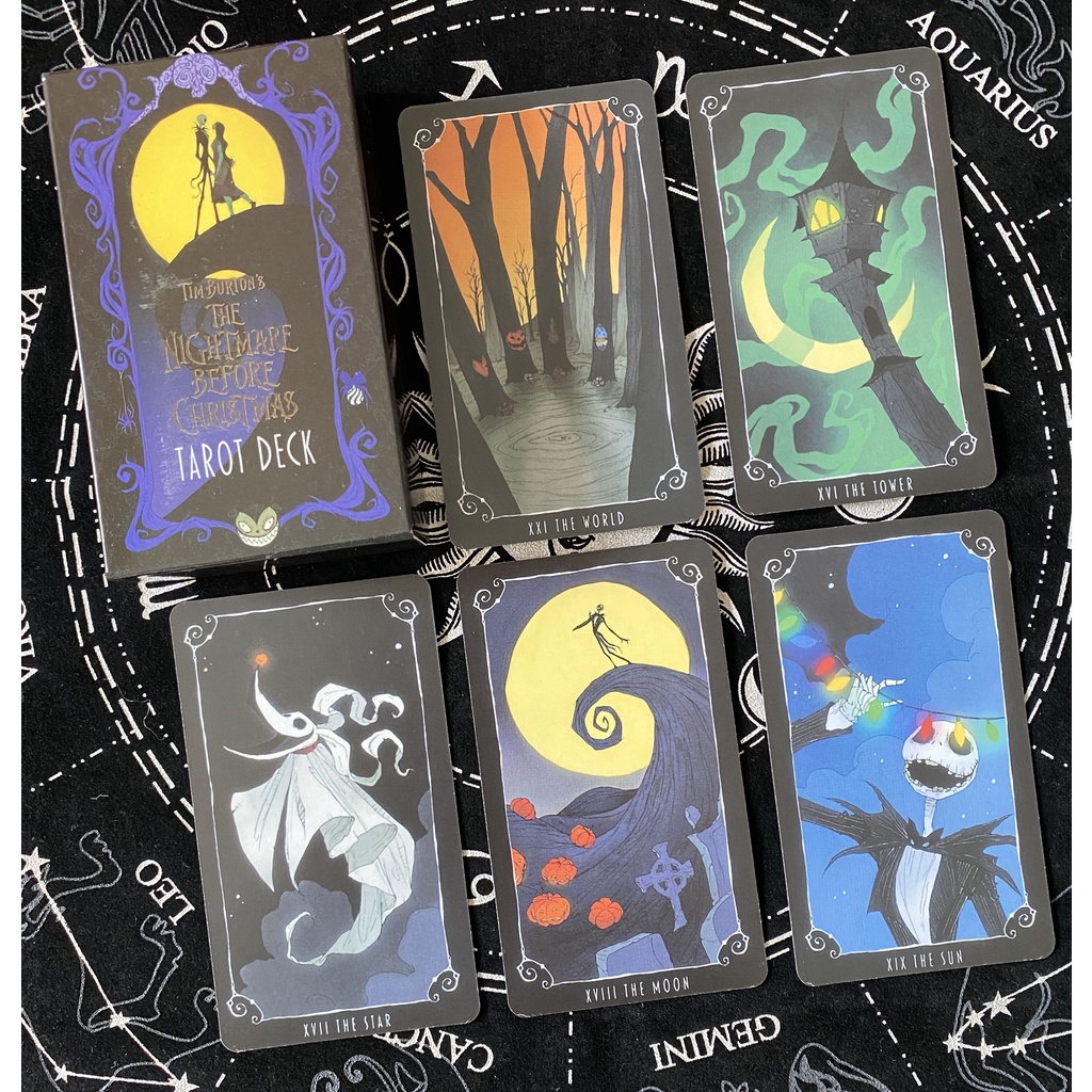 The Nightmare Before Christmas Tarot The Nightmare Before Christmas Tarot การ์ดที่กําหนดเองภาษาอังกฤ