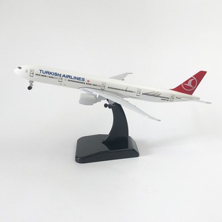 [20CM] โมเดลเครื่องบิน Turkish Airlines 777 (Air Craft Metal Model)  มีล้อ และขาตั้งโชว์ - ของขวัญ ของสะสม ของตั้งโชว์