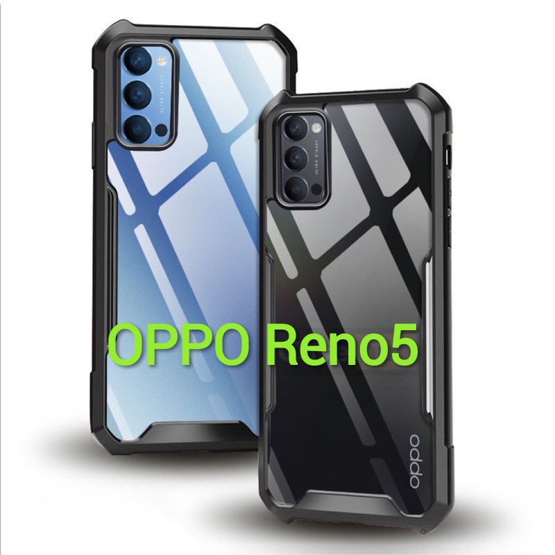 Reno5(พร้อมส่งในไทย)เคสกันกระแทกขอบสหลังใสOPPO Reno6 5G/Reno5 5G/Reno5 4G/OPPO A54 4G