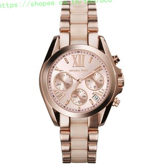 Michael Kors MK6066 Mini Chronograph Rose Gold-tone Ladies Watchนาฬิกาแบรนด์เนมแท้100% นาฬิกาผู้หญิงไมเคิลคอล MK-004