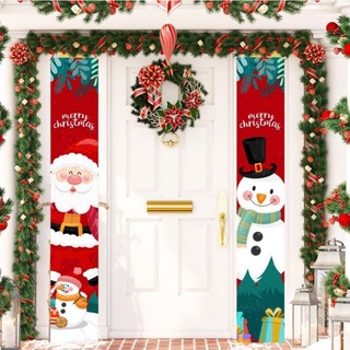ม่านคริสมาส คริสมาสห้อยหน้าประตูบ้าน ประตูห้อง หรือตกแต่งต้อนรับ (ราคานี้ได้1คู่ตามรูป)