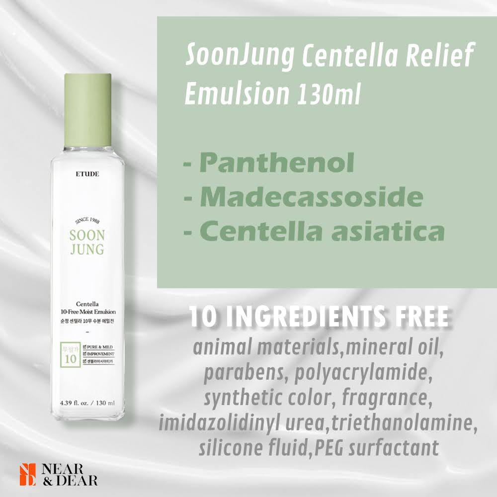 ETUDE HOUSE // Soon Jung Centella Relief Toner 200ml / Emulsion 130ml
