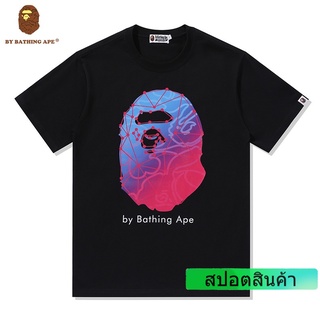 Bape ใหม่ เสื้อยืดลําลอง แขนสั้น คอกลม พิมพ์ลาย สําหรับผู้ชาย