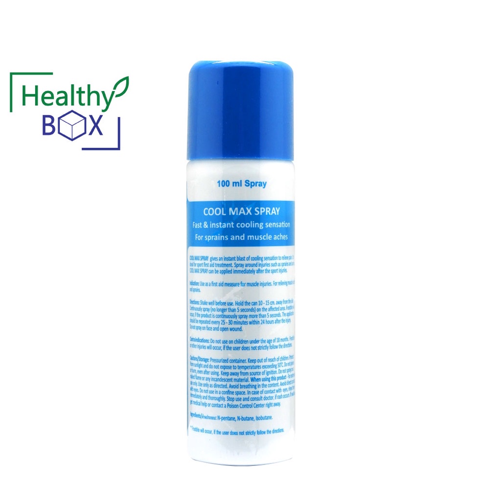 Medtec Cool Max Spray 100ml. สเปรย์ลดอาการปวด บวม เคล็ดขัดยอก (v)