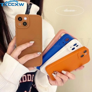 เคสโทรศัพท์มือถือซิลิโคนทรงสี่เหลี่ยมแฟชั่นสําหรับ Vivo Y52S Y73S Y70S Y31S Y51S X60 X50 X27 X30 V15 S1 V20 Pro