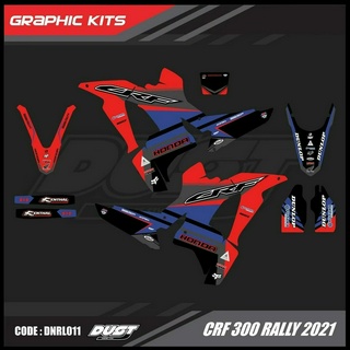 สติ๊กเกอร์วิบาก Honda CRF 300 Rally ทั้งคัน Graphic kit สติ๊กเกอร์เคลือบเงา สุดคุ้ม