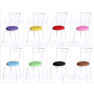 Inter Steel Polla เก้าอี้เหล็กเก้าอี้สไตล์วินเทจ รุ่น พอลล่า Diner chair steel chair