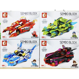 ชุดตัวต่อ Sembo block no607203 รถแข่ง 4 แบบ