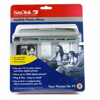 แท้ 100%  Sandisk Card Reader Photo Album Shows Photos on your TV With Remote