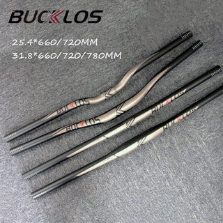 Bucklos แฮนด์บาร์ยกรถจักรยานเสือภูเขา AL 660 720 780 มม. 25.4 31.8 มม.