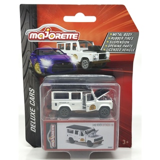 Majorette Land Rover Defender 110 - Deluxe Car Series - White Color /Wheels RT6SB /scale 1/60 (3") Package with Box