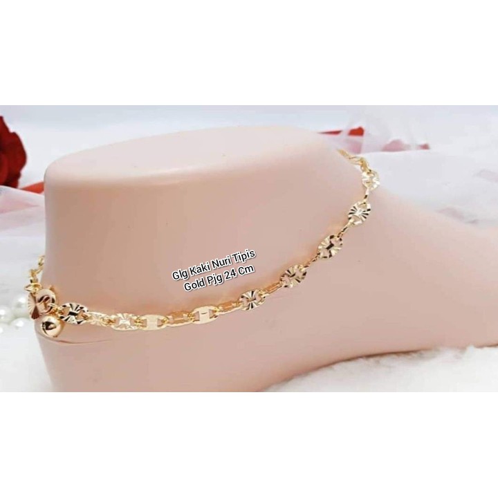 Nuri Thin gold silver Adult Anklet