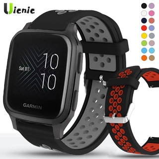 สายนาฬิกาข้อมือซิลิโคนสําหรับ Garmin Venu Sq Move 3 Luxe Style Vivoactive 3 20 มม .