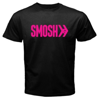 ขายดีที่สุดสัญลักษณ์ SMOSH ที่มีชื่อเสียง Vlogger ผู้ชายสีดําเสื้อยืดผ้าฝ้ายขนาดสําหรับผู้ชายสํ #6X