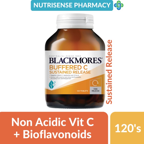 Blackmores Buffered C วิตามินซี (ช้าปลดปล่อย + โลว์ แอซิด) 120s