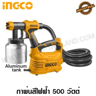 INGCO กาพ่นสีไฟฟ้า 500 วัตต์ 800ml (กระป๋องอลูมิเนียม) รุ่นงานหนัก รุ่น SPG5008-2 ( Paint Sprayer ) - เครื่องพ่นสีไฟฟ้า