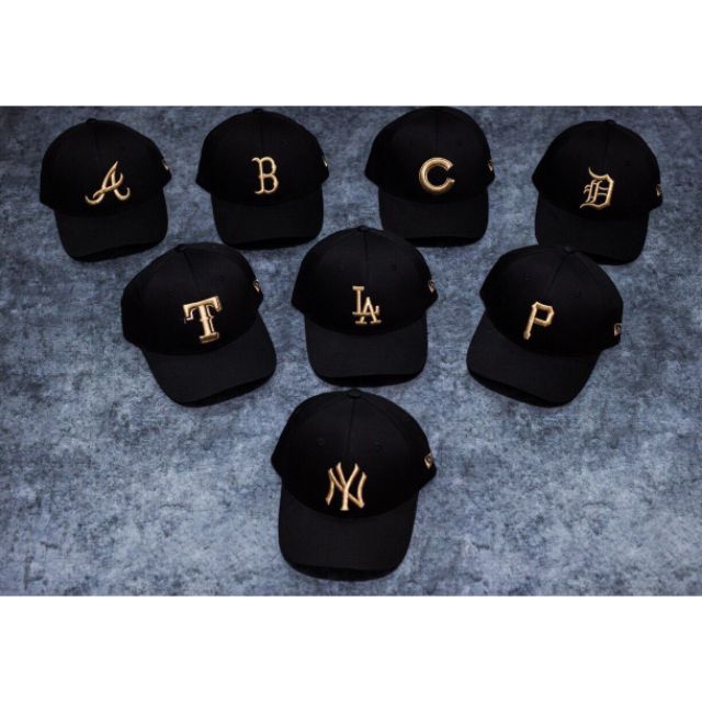 หมวก MBL โลโก้ตัวอักษรสีทอง