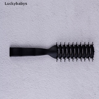 ((Luckybabys)) แปรงหวีผมพลาสติก ระบายอากาศ ป้องกันไฟฟ้าสถิตย์ สําหรับผู้ชาย ดี