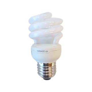 หลอดไฟแบบเกลียว หลอดประหยัดไฟ TORNADO 12 วัตต์ E27 สีเหลืองขาวENERGY LAMP TORNADO 12W/WARMWHITE E27