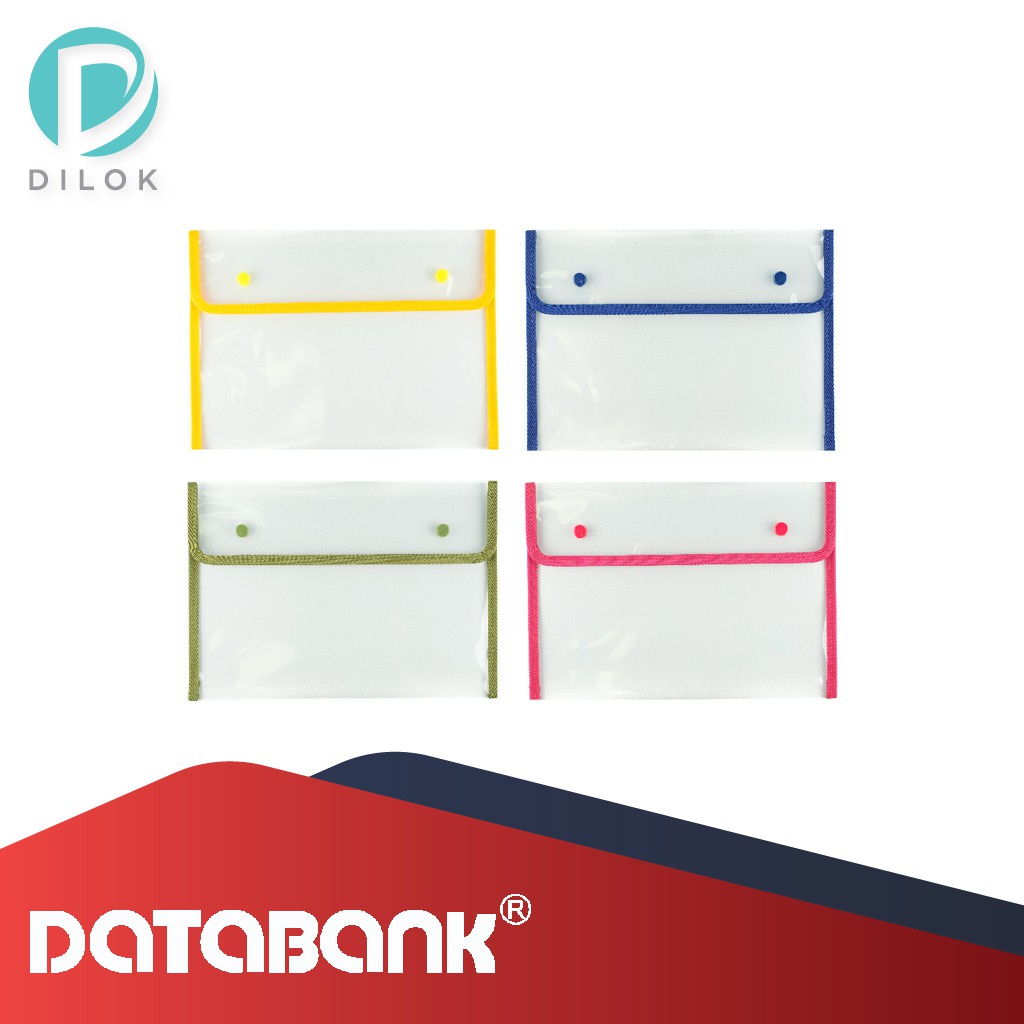 DATABANK แฟ้มเอกสารมีกระดุม ขนาด A4 และ B5 กันน้ำได้ ทนทานต่อการใช้งาน  KZCA4,KZCB5 🌟💼