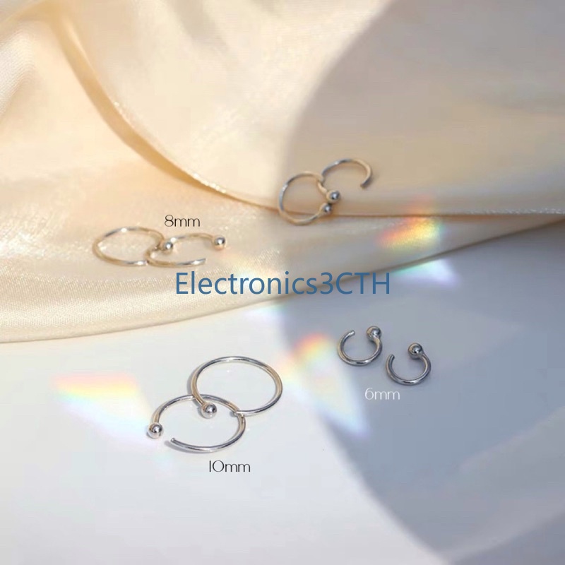 ต่างหูห่วง เงินแท้ ไม่แพ้ไม่คัน