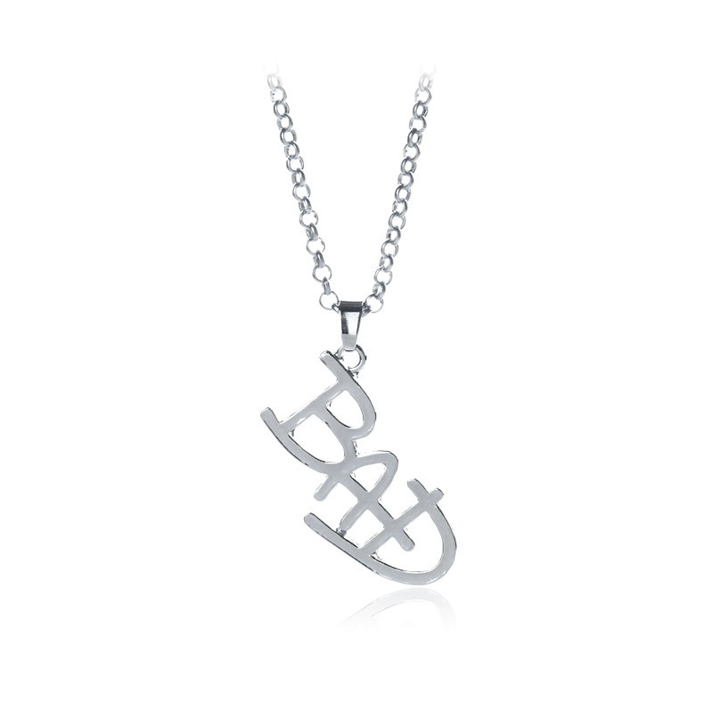 Michael Jackson Michael Jackson Necklace Mj Bad Logo Pendant