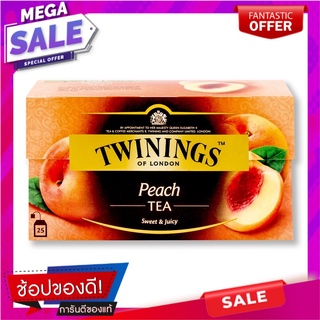 ทไวนิงส์ ชาพีช 2 กรัม x 25 ซอง Twinings Peach Tea 2 g x 25 Tea Bags