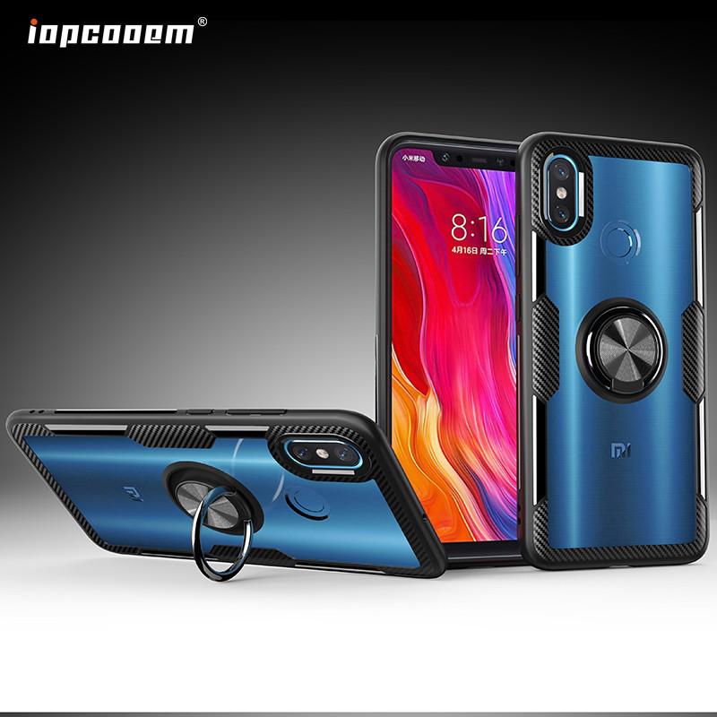 เคสโทรศัพท์แบบใส มีวงแหวนแม่เหล็ก สำหรับ Xiaomi Mi 8 Case Mi8 SE Mi 8