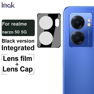 Imak Realme Narzo 50 5G สีดํา HD กระจก ด้านหลัง เลนส์กล้อง ฟิล์มป้องกัน + ฝาปิดเลนส์กล้อง กระจกนิรภัย All-in-One Camera Lens Film