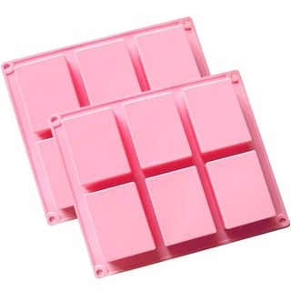 แม่พิมพ์ silicone สำหรับทำสบู่ 6ช่อง (สีแรนดอม) Soap silicone moulds