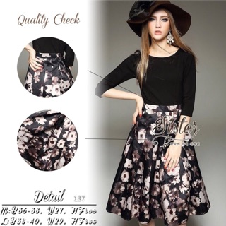 Dress with Dark Fancy Flowers free ems