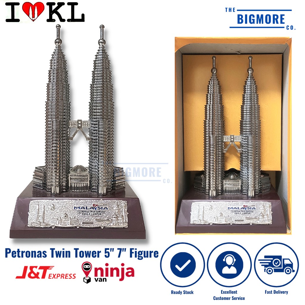 KLCC Petronas Twin Tower ฐานไม้เนื้อแข็งแสดงของที่ระลึก