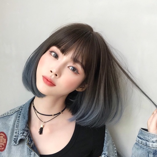 วิกผมสั้น cala wigs เส้นไหมทนความร้อนสูงจากเกาหลี อย่างดี100% รหัส804 สินค้าในไทย