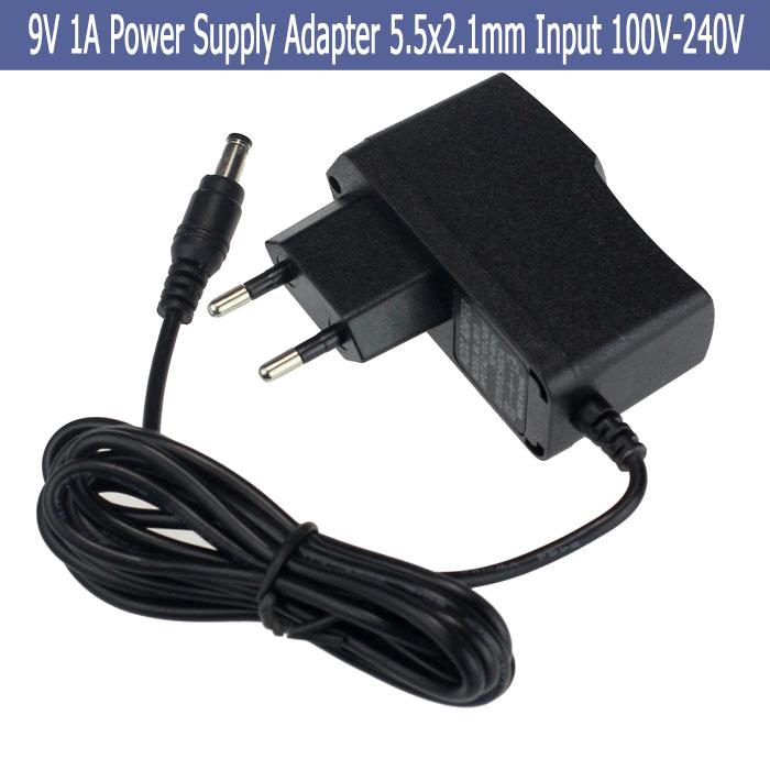 อะแดปเตอร์เพาเวอร์ซัพพลาย 9v 1a 5 . 5x2 . 1 มิลลิเมตร input 100 v - 240 v