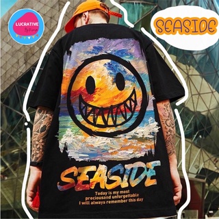 เสื้อยืด โอเวอร์ไซต์ สกรีนลาย SEASIDE