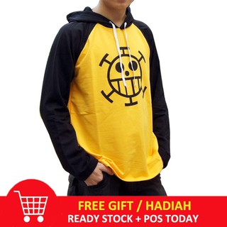 One Piece Trafalgar Law Cosplay Costume Men Hoodies Male Outwear Yellow Sweater