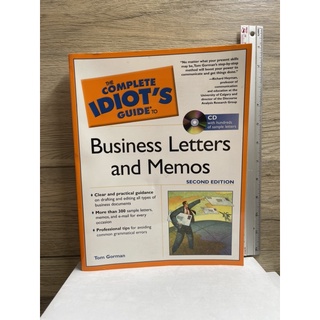 หนังสือ (มือสอง) Textbook + CD The Complete Idiots Guide to Business Letters and Memos, 2nd Edition - Tom Gorman