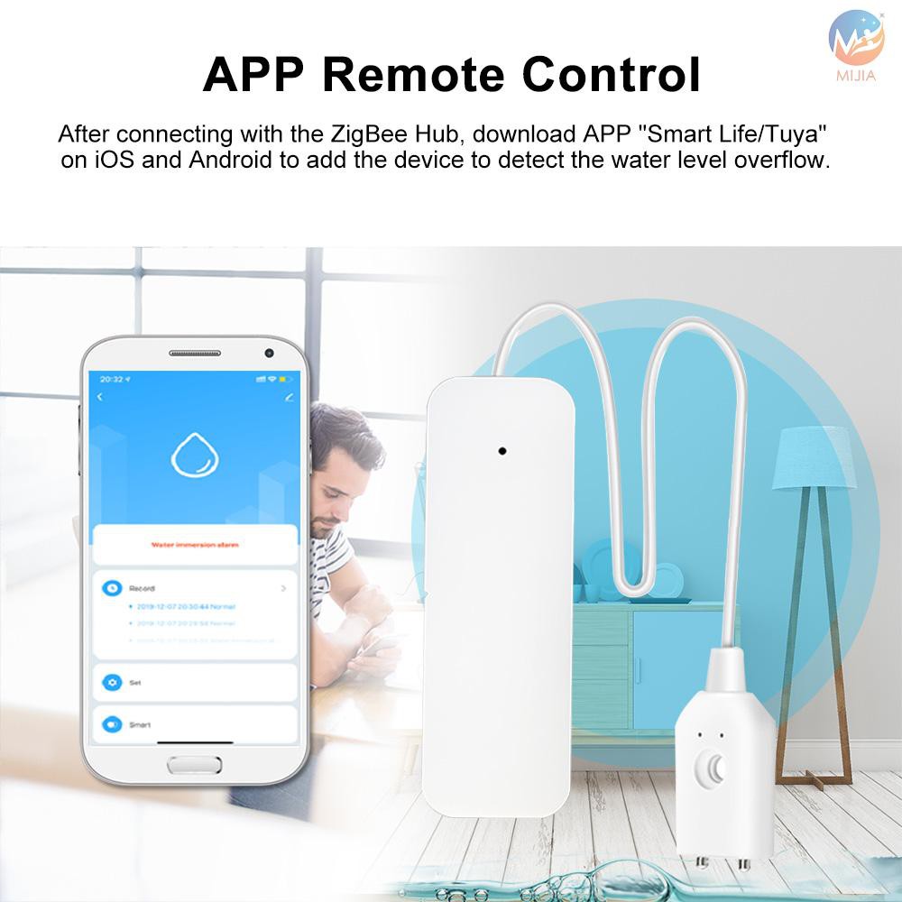 ☀M&J☀ Tuya Zigbee Smart Home Water Leak Sensor Wireless Flooding Detector Water Leakage