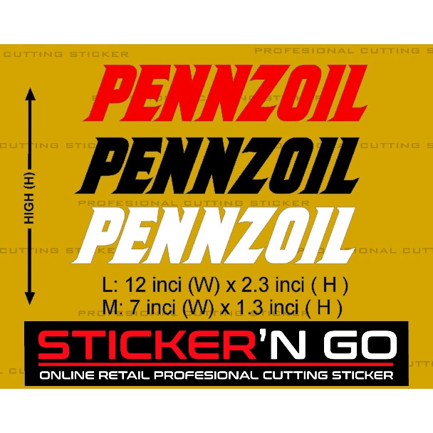 สติ๊กเกอร์ CUSTOM PENNZOIL DESIGN