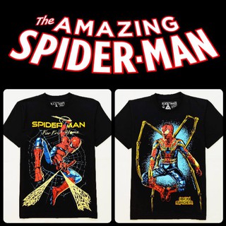 อก34-50นิ้ว เสื้อยืดสไปเดอร์แมน Spiderman จาก Black Timber