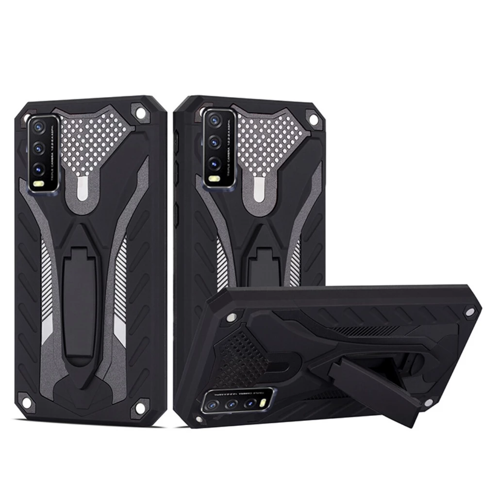 Case For Vivo Y17S/Y02T/Y12A/Y20/Y20i/Y12S วีโว่ เคสหุ่นยนต์ ไฮบริด มีขาตั้ง กันกระแทก