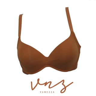 VNZ.VANEZZA เสื้อชั้นในสวมหัว บราไร้โครง Smart Size ผ้าTencel  BRA  DL1205 สีดำ สีเนื้อ สีน้ำตาล