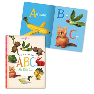 eeBoo Play with Your Food ABC for Little Ones - หนังสือภาพบอร์ดบุ๊คสอนตัวอักษรภาษาอังกฤษ A-Z สำหรับเด็กเล็ก