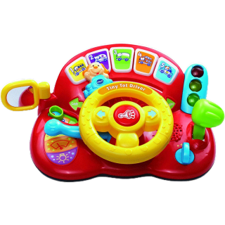 VTech Offiical Store Tiny Tot Boys 1-3 ปี Baby Driver Has Lights Music Kids Role Play ของเล่นพวงมาลัยขับรถ ของเล่นเด็ก